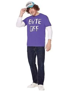 Spirit Halloween Adult Byte Off T Shirt - Stranger Things 7 Spirit Halloween Adult Byte Off T Shirt - Stranger Things -Costume Themes Shop 01600097 c