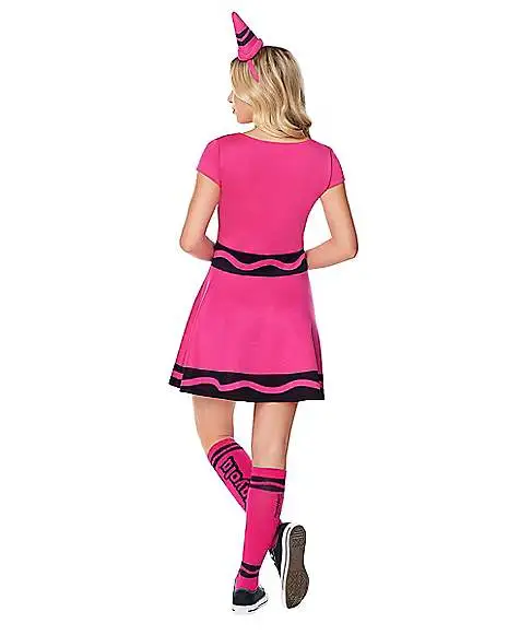 Spirit Halloween Adult Razzmatazz Crayon Dress Costume - Crayola 4 Spirit Halloween Adult Razzmatazz Crayon Dress Costume - Crayola - Image 2