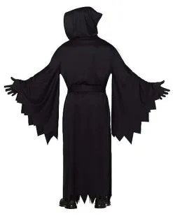 Spirit Halloween Adult Hooded Black Robe Costume 5 Spirit Halloween Adult Hooded Black Robe Costume -Costume Themes Shop 01602341 b