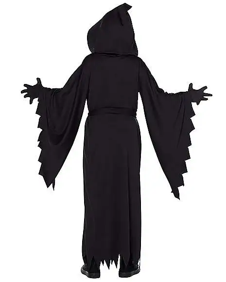 Spirit Halloween Kids Hooded Black Robe Costume 4 Spirit Halloween Kids Hooded Black Robe Costume - Image 2