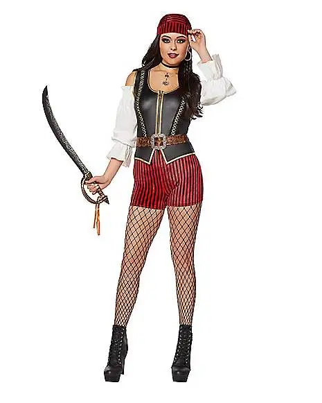 Spirit Halloween Adult Pirate Romper Costume 3 Spirit Halloween Adult Pirate Romper Costume