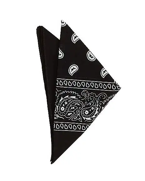 Spirit Halloween Black Paisley Bandana 3 Spirit Halloween Black Paisley Bandana