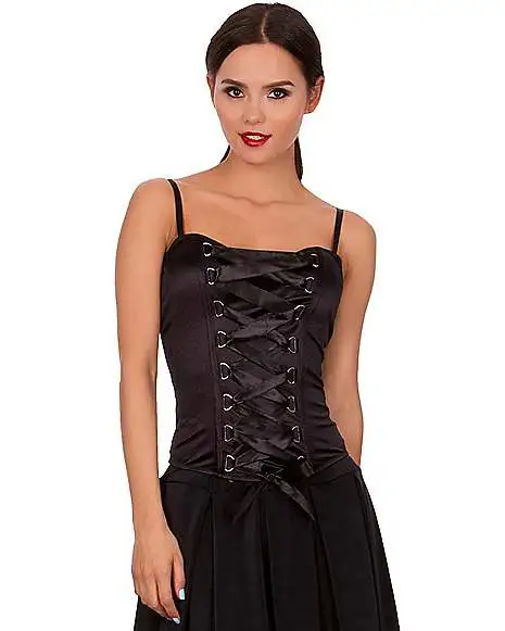 Spirit Halloween Front Lace-Up Corset - Black 3 Spirit Halloween Front Lace-Up Corset - Black