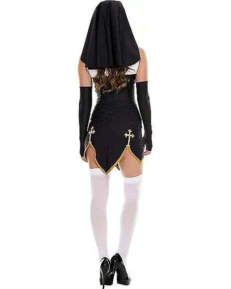 Spirit Halloween Adult Bad Habit Nun Costume 4 Spirit Halloween Adult Bad Habit Nun Costume - Image 2