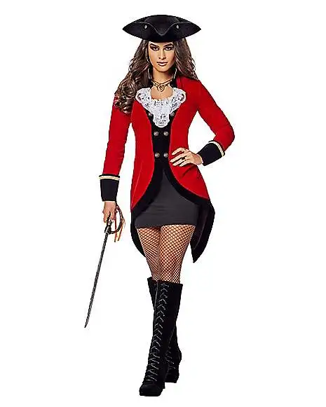 Spirit Halloween Adult Racy Red Coat Pirate Costume 3 Spirit Halloween Adult Racy Red Coat Pirate Costume