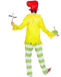 Spirit Halloween Adult Sam I Am Costume - Dr. Seuss -Costume Themes Shop 07403066 d