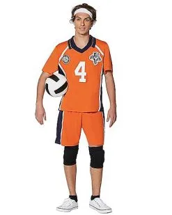 Spirit Halloween Adult Orange Volleyball Uniform Costume