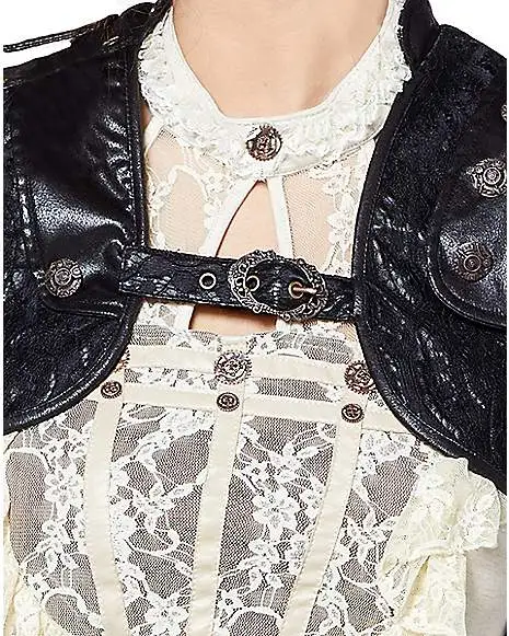 Spirit Halloween Black Steampunk Vest 5 Spirit Halloween Black Steampunk Vest - Image 3