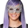 Spirit Halloween Ribbon Rhinestone Half Mask -Costume Themes Shop 07484934 a