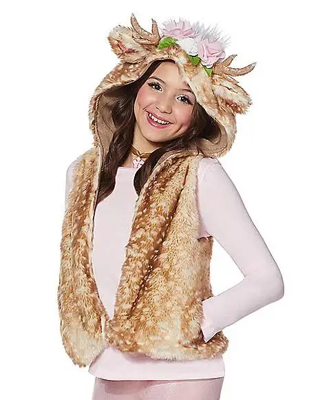 Spirit Halloween Kids Faux Fur Fawn Costume Kit 4 Spirit Halloween Kids Faux Fur Fawn Costume Kit - Image 2