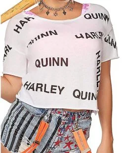 Spirit Halloween Distressed Harley Quinn T Shirt - Birds Of Prey -Costume Themes Shop 07563232 c