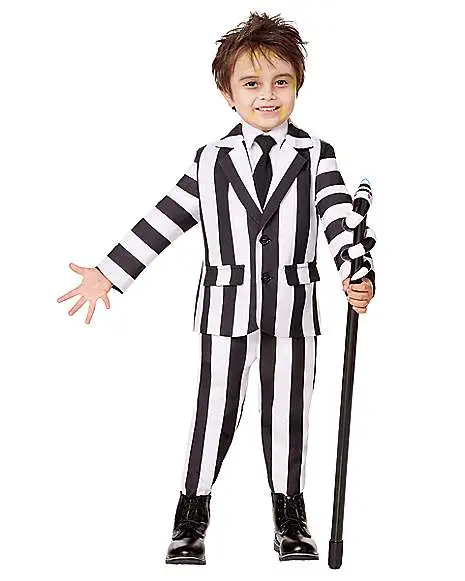 Spirit Halloween Toddler Beetlejuice Striped Suit 3 Spirit Halloween Toddler Beetlejuice Striped Suit