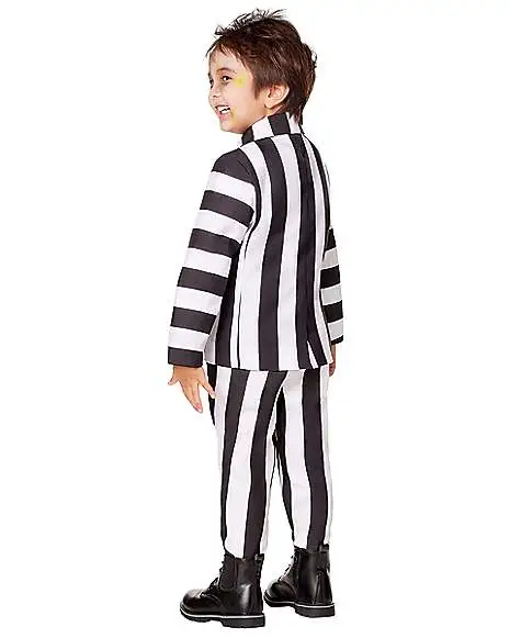 Spirit Halloween Toddler Beetlejuice Striped Suit 4 Spirit Halloween Toddler Beetlejuice Striped Suit - Image 2