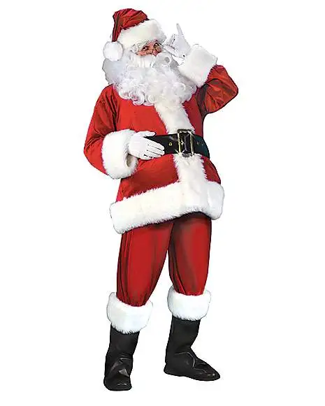 Spirit Halloween Adult Velvet Santa Suit Deluxe 3 Spirit Halloween Adult Velvet Santa Suit Deluxe
